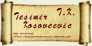 Tešimir Kosovčević vizit kartica